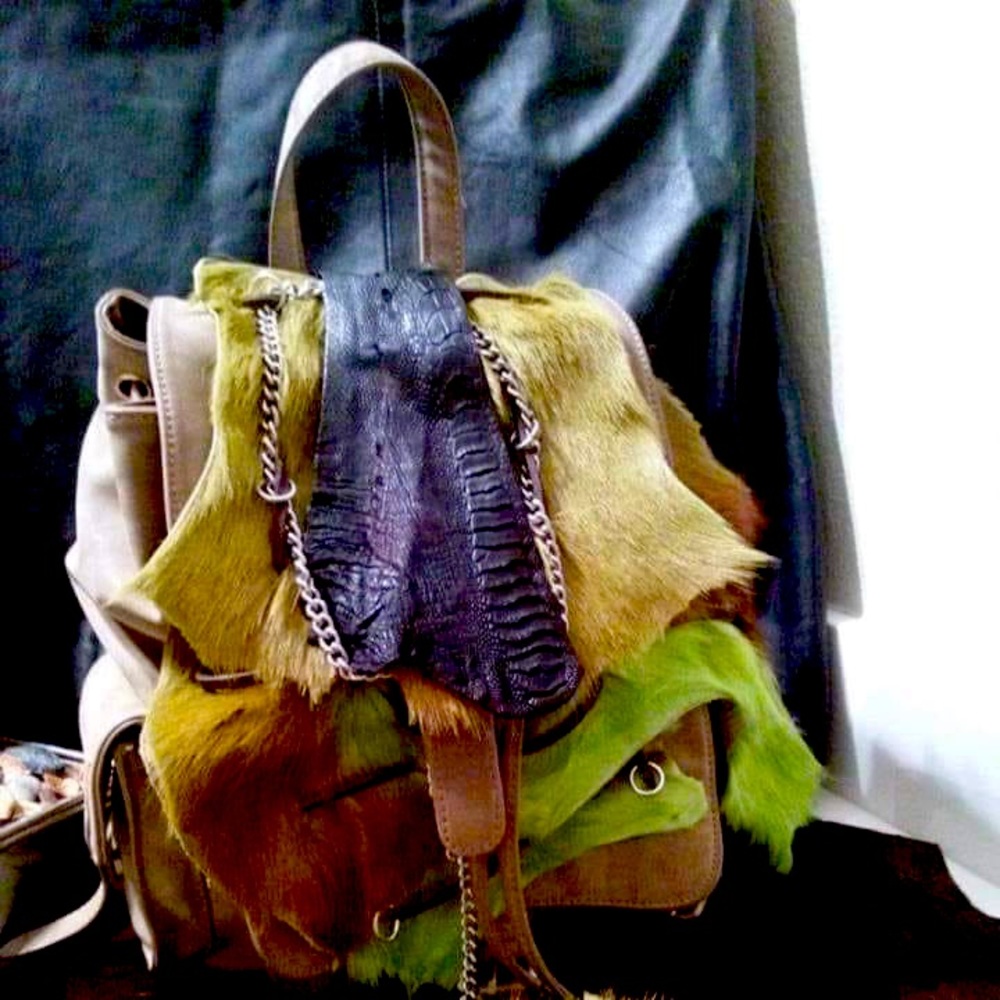 Fur  and leather handbags